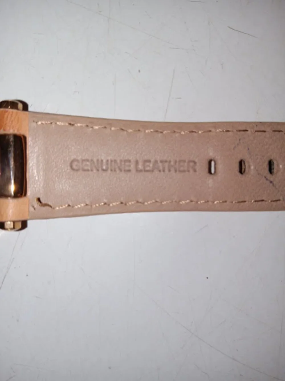 Michael Kors MK2399 Rose Gold Leather Band Watch- Needs Battery